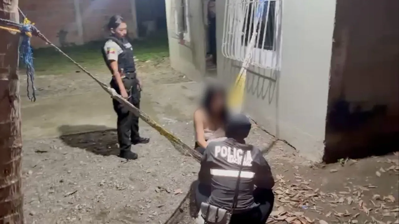 Mujer liberada de red de trata en Ecuador